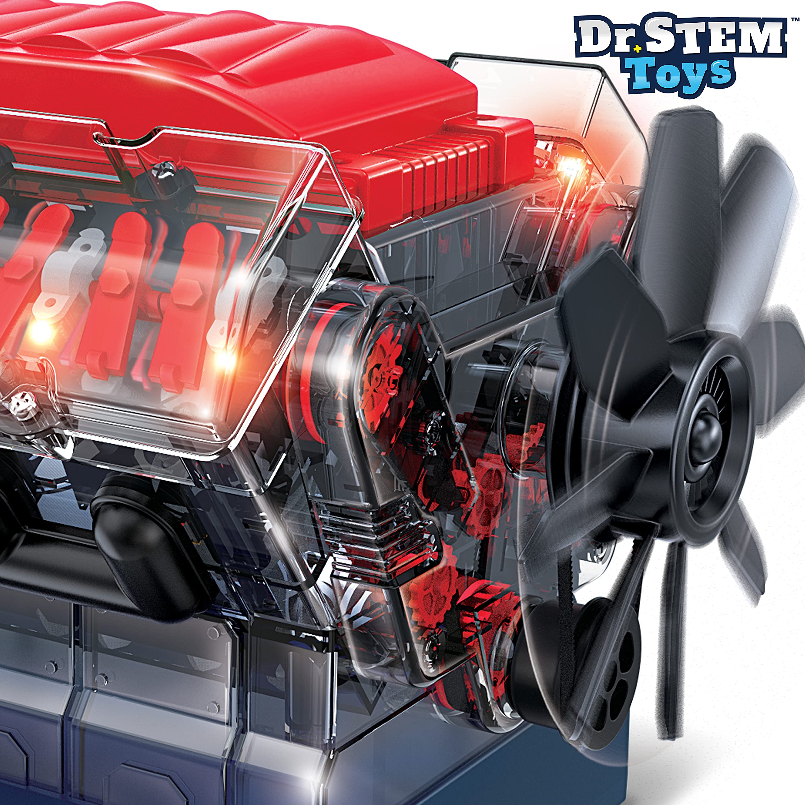 Dr. STEM Toys V8 Model Engine Kit - DIY Educational Science Toy for Kids & Adults - Build Your Own Working V8 Engine - Perfect for STEM Learning, Science Projects & Car Enthusiasts