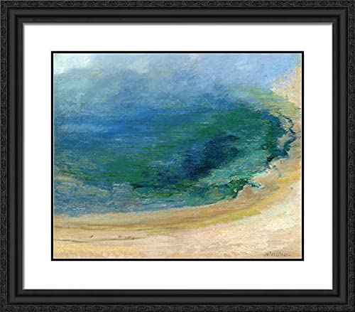 Black Ornate Wood Frame with Double Matting