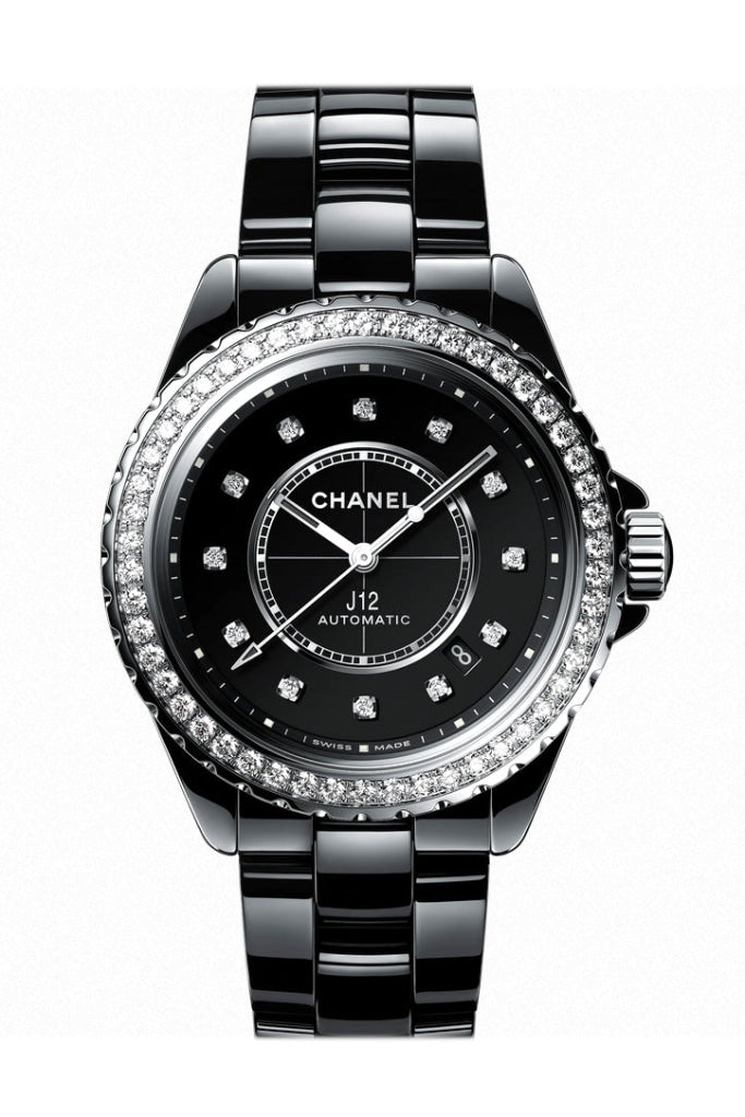 Chanel J12 Automatic Diamond Black Dial Ladies Watch H6526 JD - Luxury Swiss Timepiece for Women, Perfect for Gifts, Special Occasions & Everyday Elegance