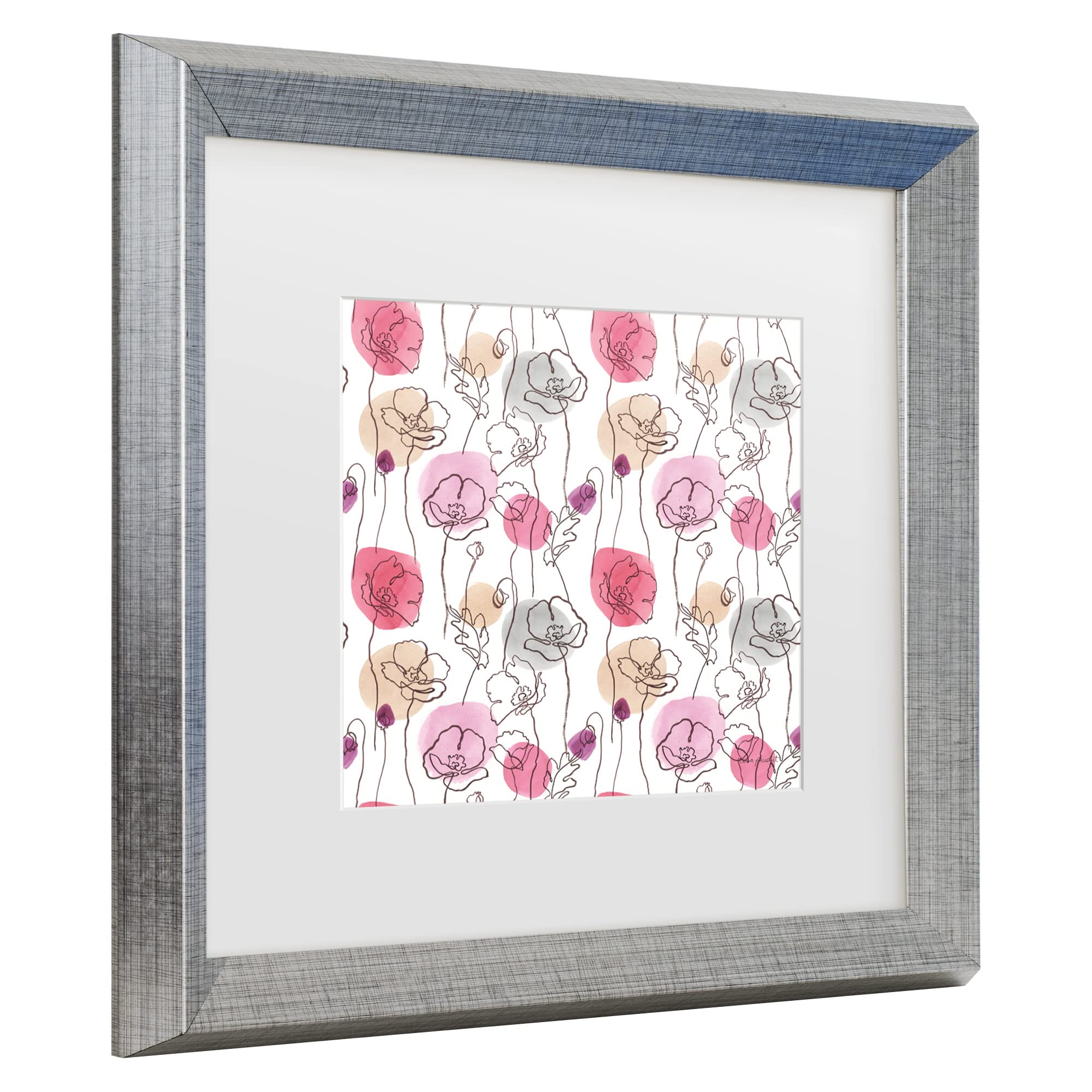 Lisa Audit 'Think Pink 15' Framed Canvas Wall Art - Pink Abstract Painting for Living Room, Bedroom & Office Decor - Ready to Hang Home & Gift Idea