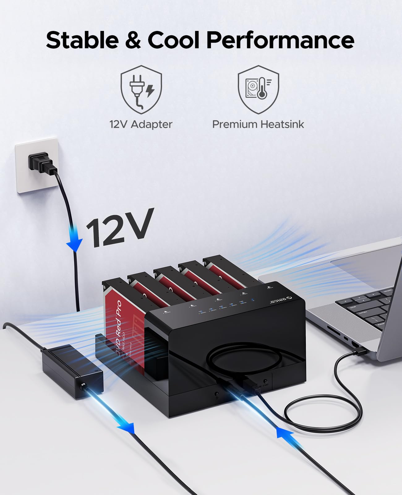 ORICO 5 Bay USB 3.0 Hard Drive Docking Station with Offline Cloning - External 3.5