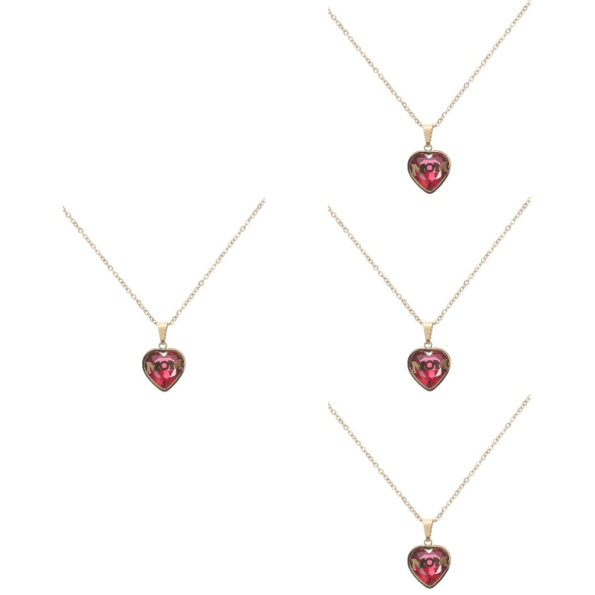 SOIMISS 4-Piece Mother Necklace Set - Heart Pendant Choker for Women, Perfect Mom Gift for Mother's Day, Birthday, Anniversary | Elegant Jewelry for Everyday Wear & Special Occasions