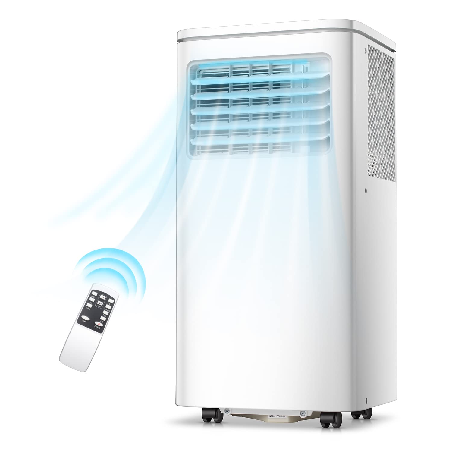 ZAFRO 10,000 BTU Portable Air Conditioner - Cools Rooms Up to 450 Sq.Ft | 3-in-1 AC Unit with Cooling, Dehumidifier & Fan Modes | Includes Remote Control | Energy Efficient White Design | Perfect for Bedrooms, Living Rooms & Home Offices