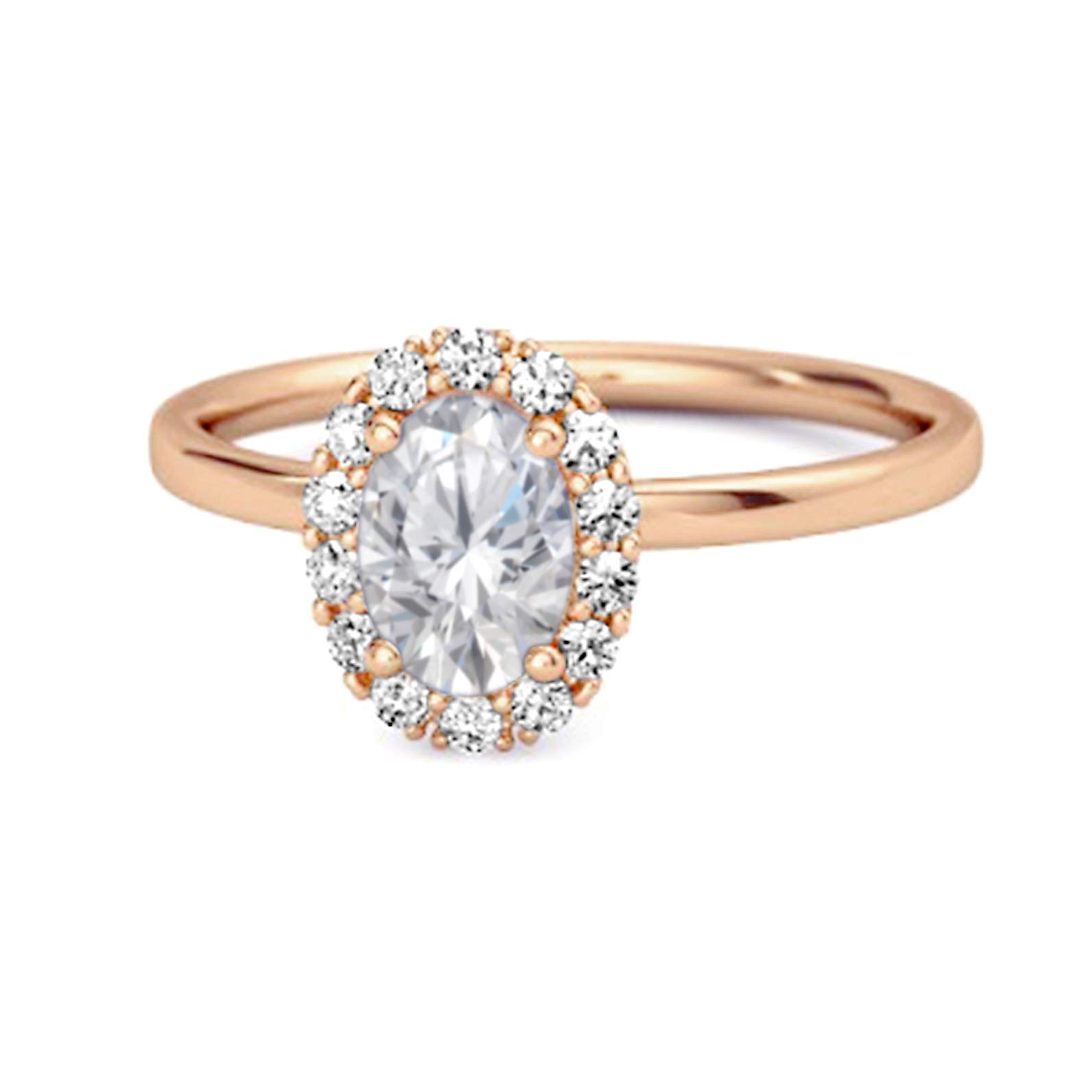 Floating Halo Ring for Women - 925 Sterling Silver Moissanite Diamond Ring (1.50 CTW) | Elegant Wedding, Engagement & Anniversary Jewelry Gift