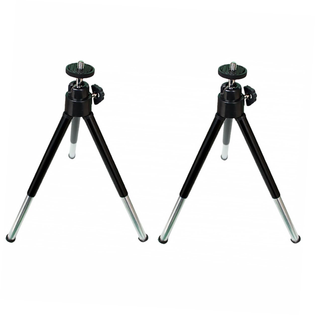 Veemoon 2-in-1 Compact Telescopic Tripod Stand - Adjustable Mini Tripod for Smartphone & Camera, Portable Tabletop Phone Holder with Multi-Angle Positioning (Black) - Perfect for Vlogging, Live Streaming & Travel Photography