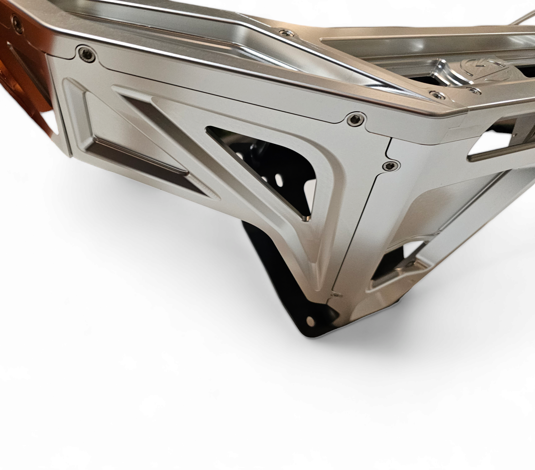 2022-2025 Polaris RZR Pro R & Turbo R Machined Billet Front Winch Bumper (Clear Anodized) - Heavy-Duty Off-Road Protection for Trail Riding & Rock Crawling - FWB610031