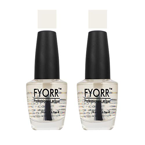 FYORR® Long Lasting Nail Polish Set of 2 (15ml Each) - Base Coat & Top Coat for Salon-Quality Manicures at Home, Perfect for Daily Wear & Special Occasions