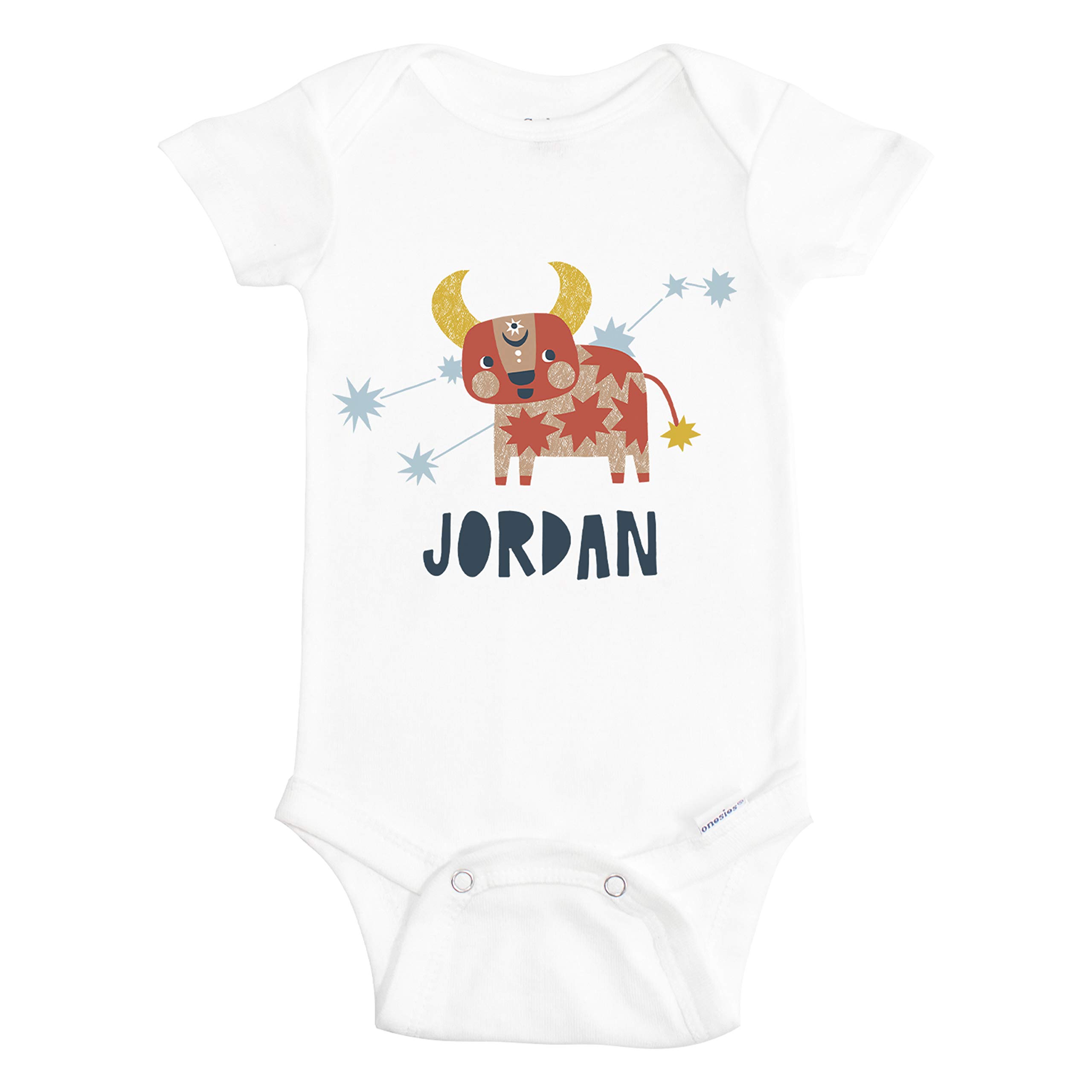 Personalized Taurus Baby Onesie - Cute Zodiac Bodysuit for Newborns & Baby Showers | Unisex Taurus Baby Clothes with Custom Name - Perfect New Baby Gift for Birthdays & Special Occasions