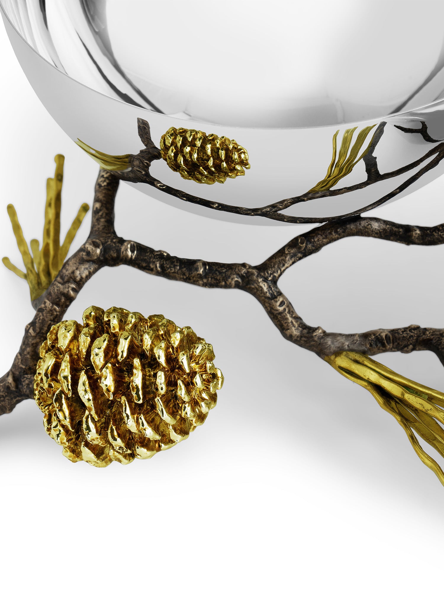 Pine Cone Double Bowl - Elegant Wooden Serving Bowl Set for Fruits, Nuts & Snacks | Perfect for Holiday Decor, Table Centerpiece & Rustic Home Decor