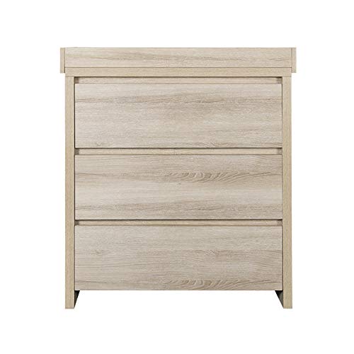 Tutti Bambini Nursery Modena Changing Table with 3 Spacious Drawers - Oak Finish Baby Dresser for Diaper Changing & Storage - Perfect for Nursery Organization & Baby Care Essentials