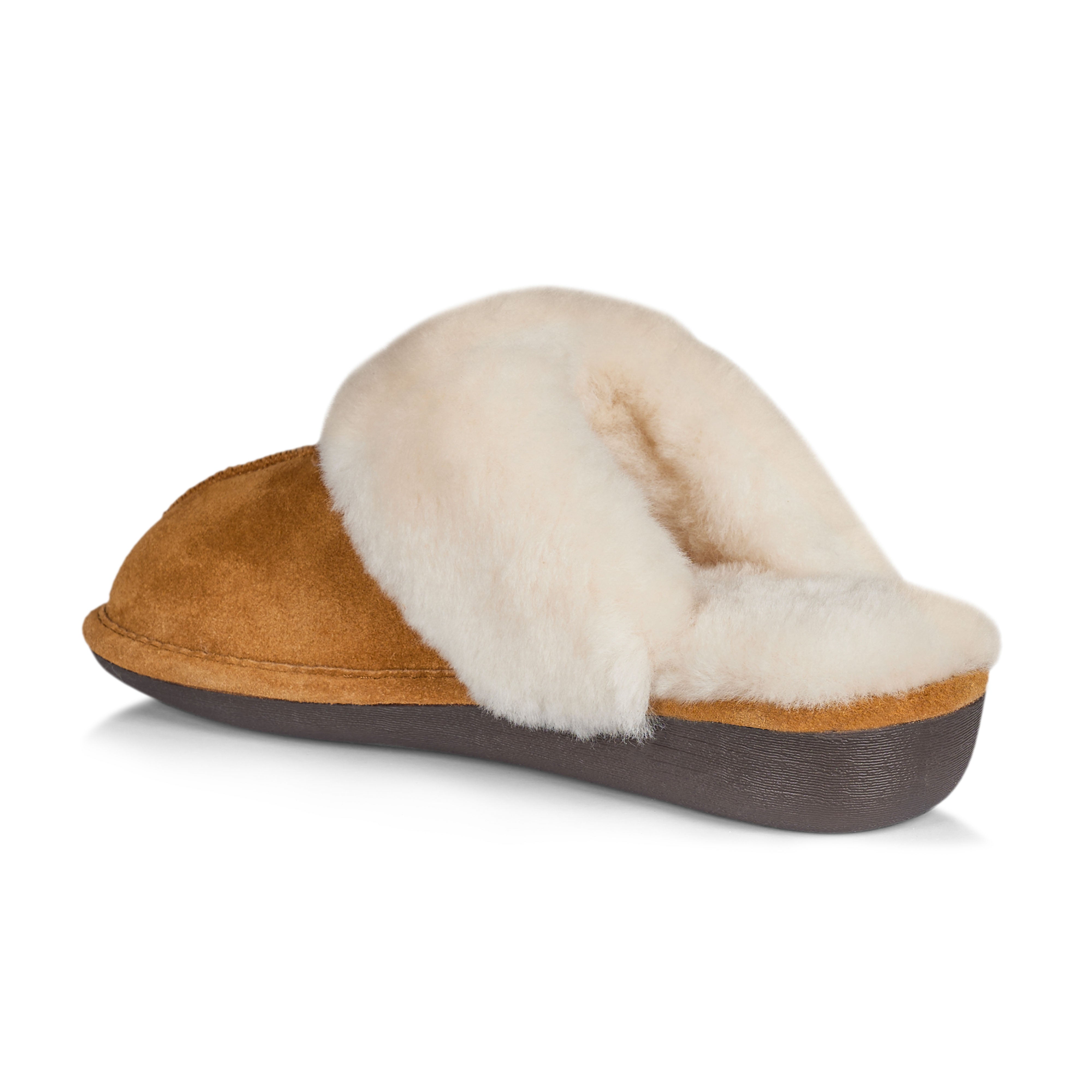 Becca Women's Cozy Fleece-Lined Slippers - Soft Indoor/Outdoor House Shoes with Non-Slip Sole for Winter Comfort (Harvest Brown) - Perfect for Lounging at Home, Morning Coffee, and Cold Weather Relaxation