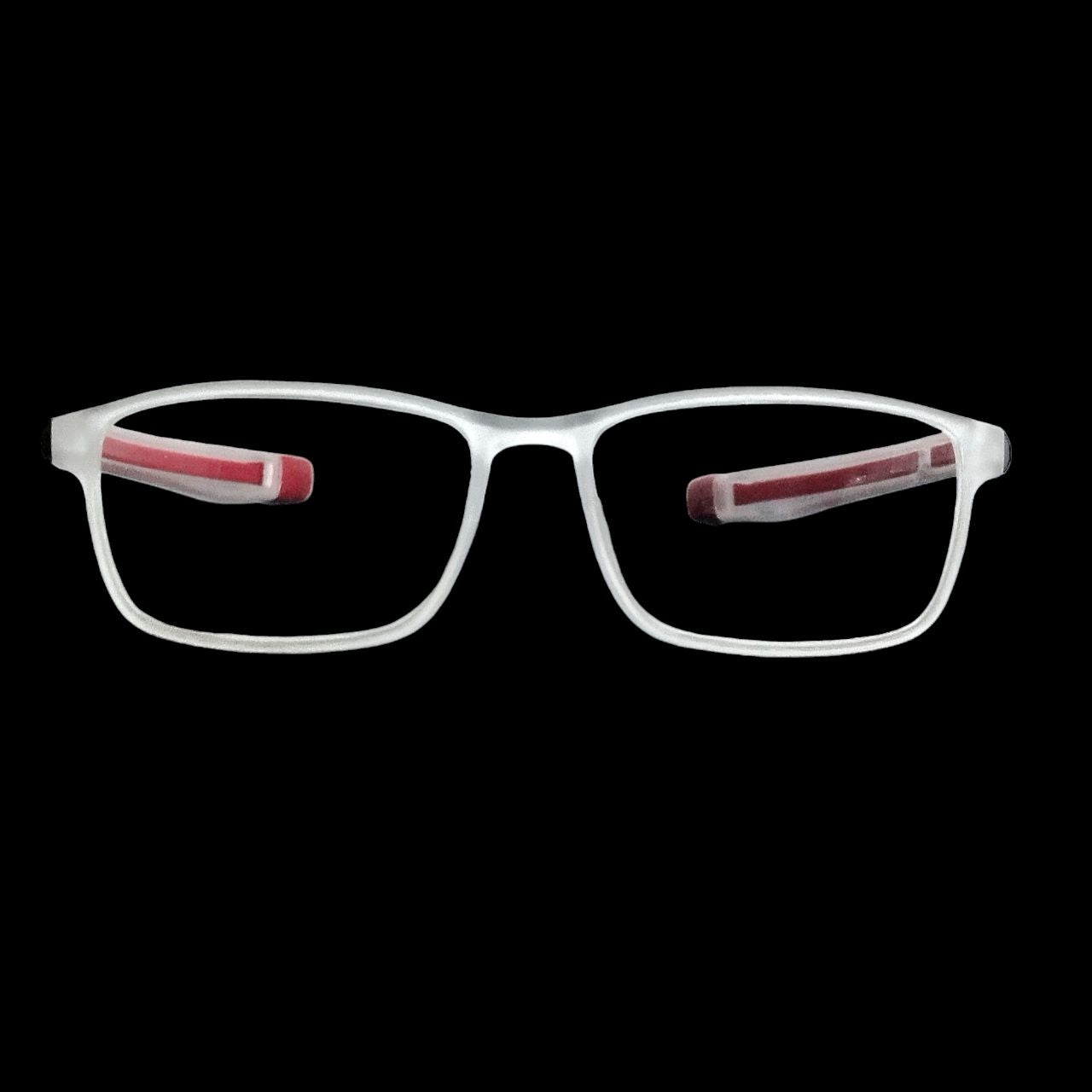 Stylish White & Red Flexible Neck Hanging Glasses with Magnetic Temple - Reading, Driving & Outdoor Activities Eyewear Accessory