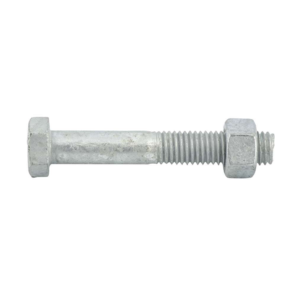 Galvanized Hex Bolt & Nut M12 x 75mm - Heavy Duty Fasteners for Construction, Automotive & DIY Projects - Corrosion Resistant Hardware for Outdoor Use