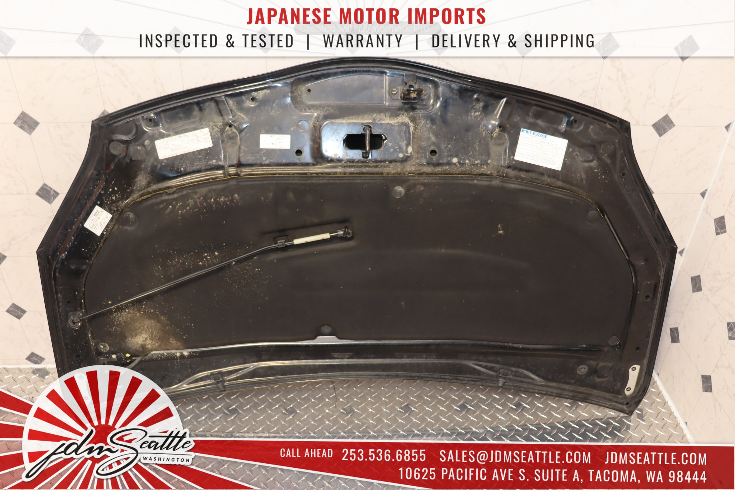 JDM 10-15 Toyota Prius Hybrid Front Bumper Replacement with Hood & Fenders in Black - Perfect for Car Restoration & Customization Projects