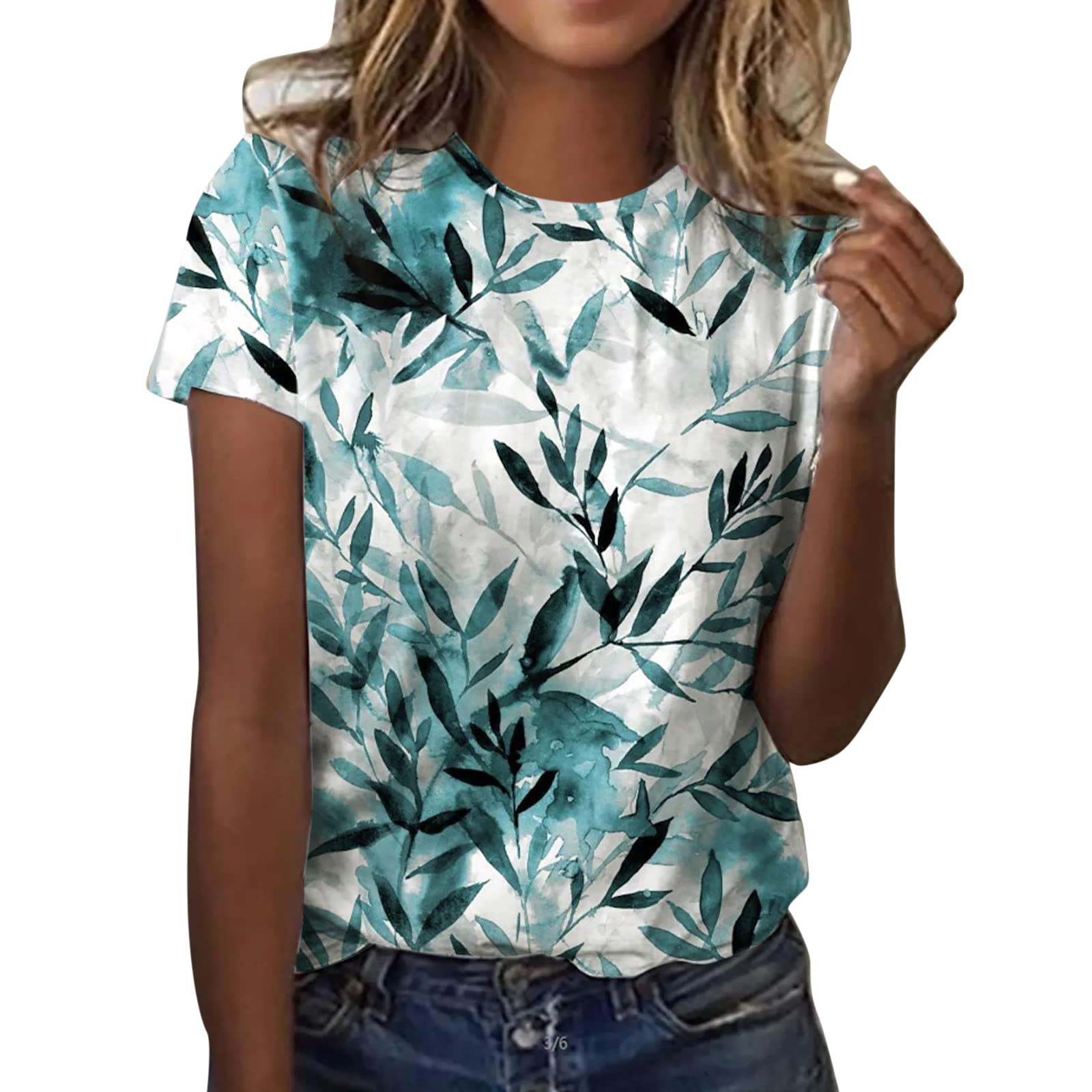 Trendy Plus Size Women's Short Sleeve V-Neck Printed T-Shirt - Casual Blouse for Everyday Wear | Perfect for Summer Outfits, Office Casual & Weekend Street Style