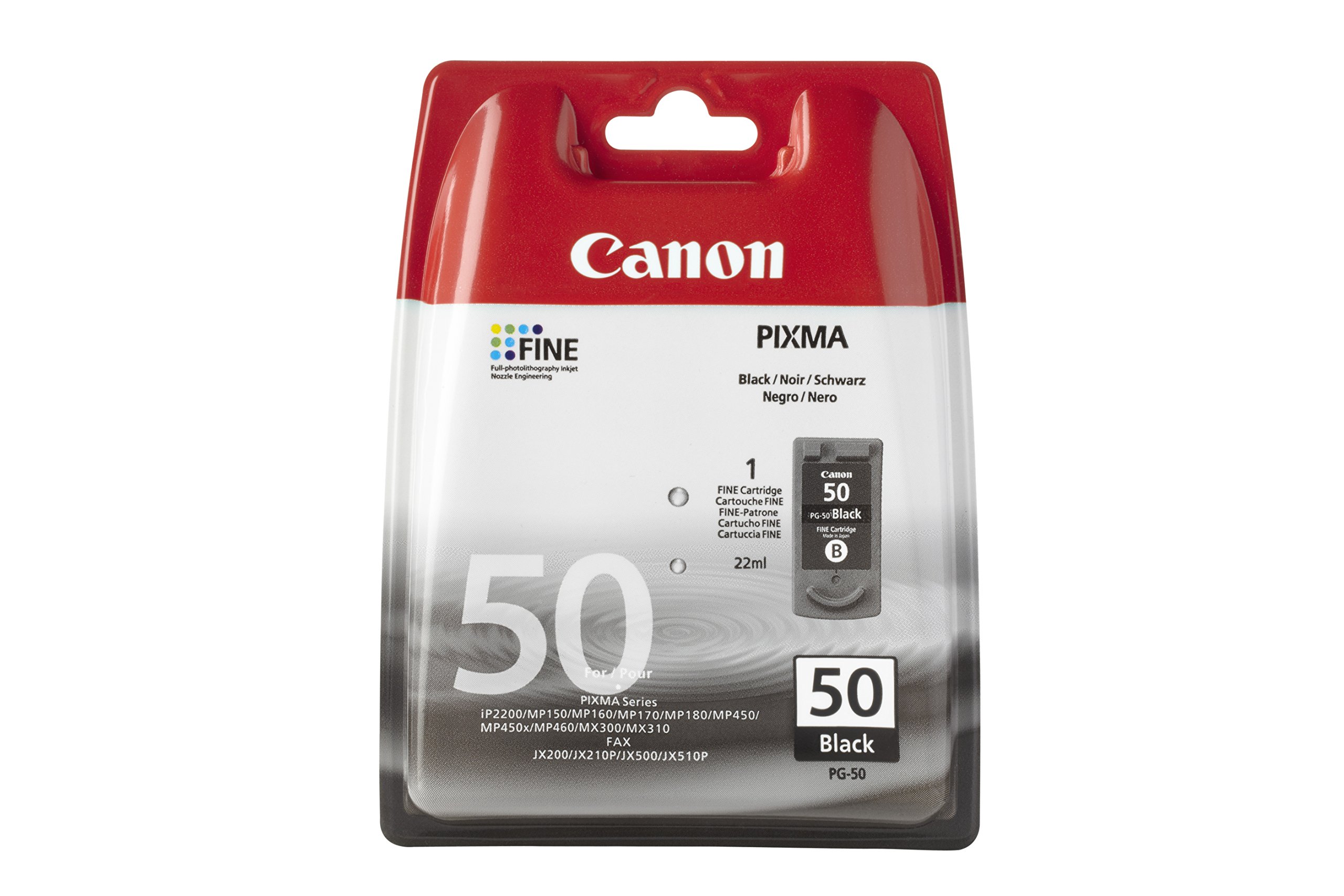 Original Canon PG-50 Ink Cartridge for Pixma Printers - High-Quality Replacement for MP250, MP490, MX340 - Perfect for Home, Office & School Printing Projects