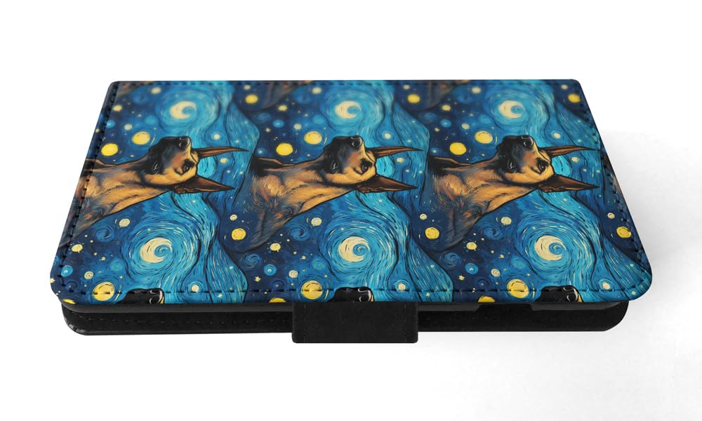 Stylish Malinois Puppy Dog Pattern Faux Leather Flip Wallet Phone Case for Apple iPhone 13 Mini - Perfect for Daily Use, Travel & Gift Giving