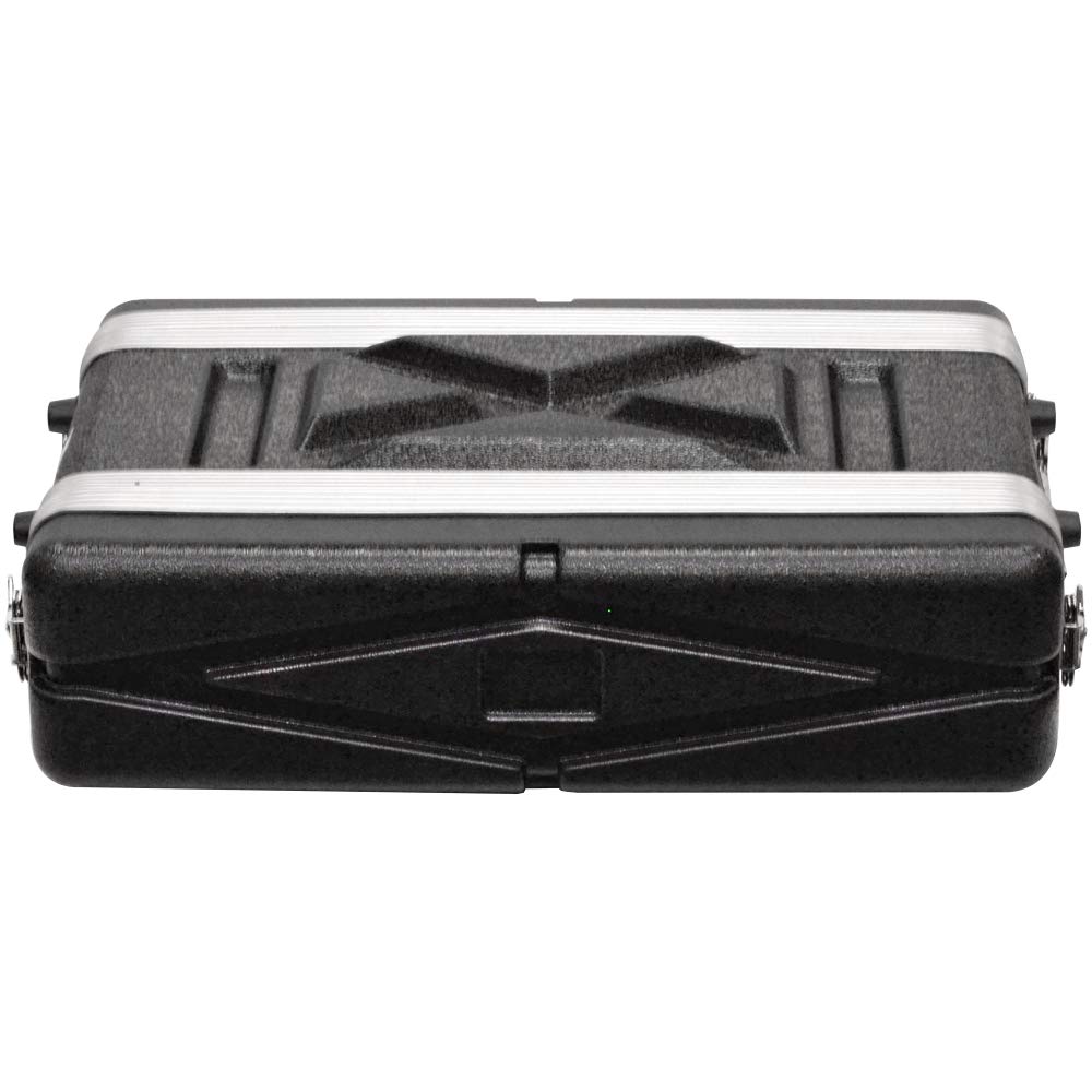 Seismic Audio SALWR2S - Lightweight 2U Compact ABS Rack Case for PA Systems, DJ Equipment & Audio Effects - Portable Shallow Rack Enclosure for Live Performances, Studio Setup & Mobile DJ Rigs