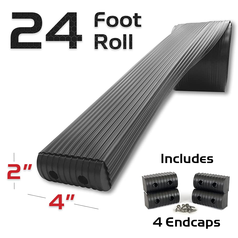Caliber Bunk Wrap Kit 23054-BK - 24-Foot Roll of 2x4-Inch Black Bunk Wrap with End Caps for Truck Bed Protection & Cargo Security - Perfect for Hauling, Moving & Transporting Goods