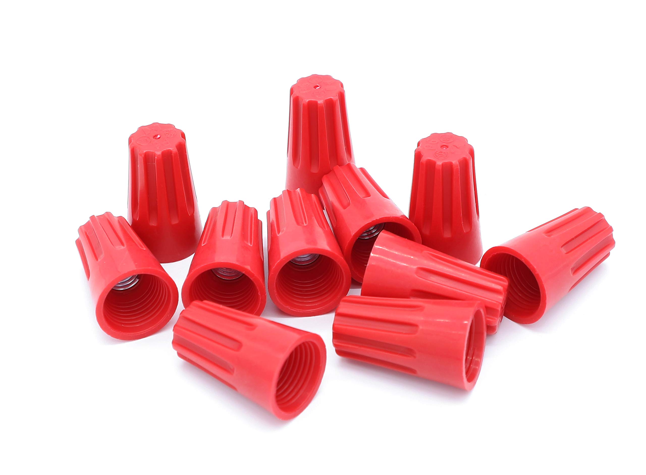 Happy Emily 500pcs Red Screw-On Wire Connectors - UL Listed, Twist-On Electrical Wire Nuts for Easy Installation - Perfect for Home Wiring, Electrical Projects & DIY Repairs