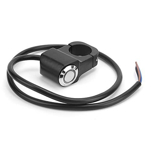 Universal 22mm LED Motorcycle Switch - Blue Light for ATV/UTV Handlebar Control
