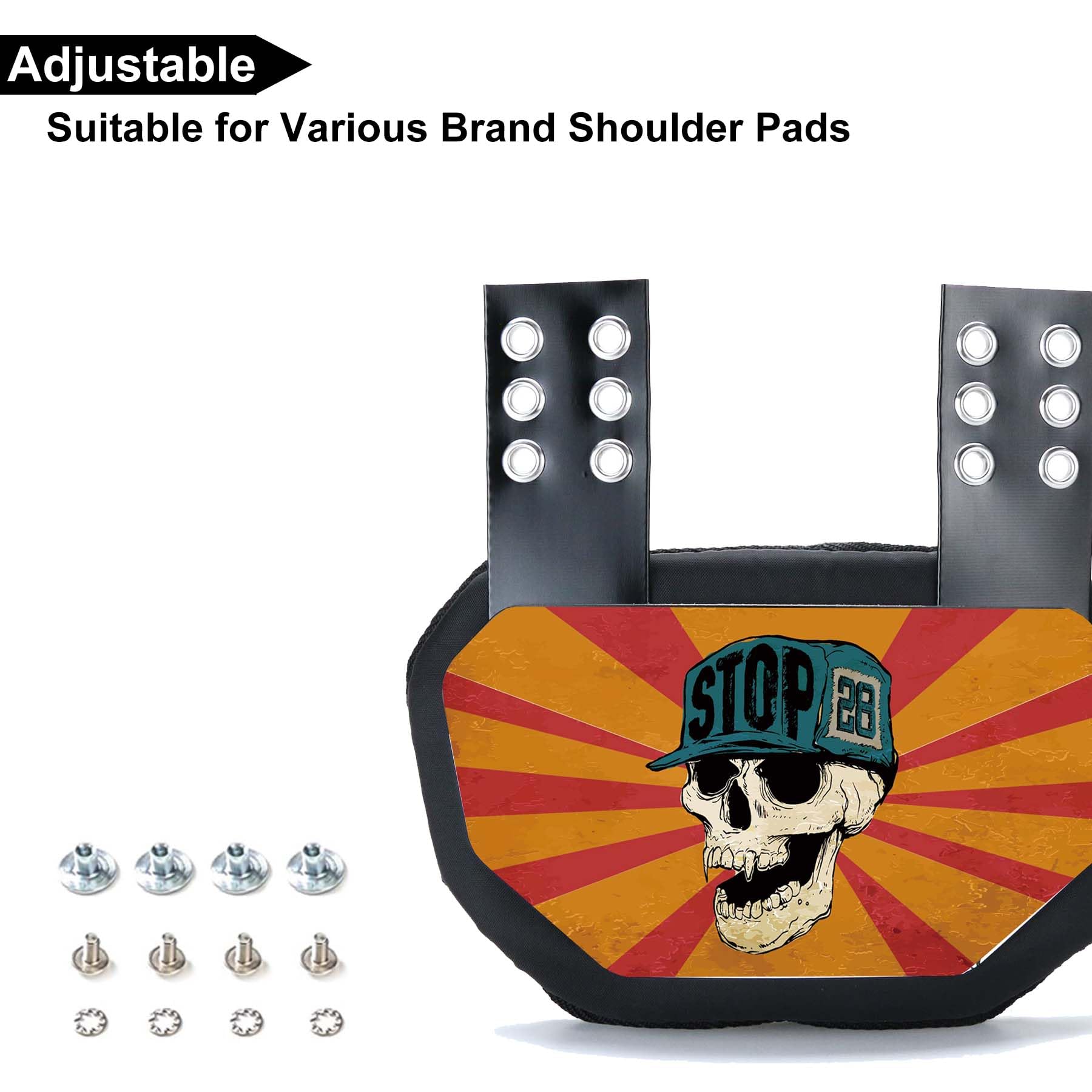 Football Back Plate - High Impact Rear Protector for Youth & Adult Shoulder Pads | Lower Back Protection for Football Players | Perfect for Training, Games & Contact Sports