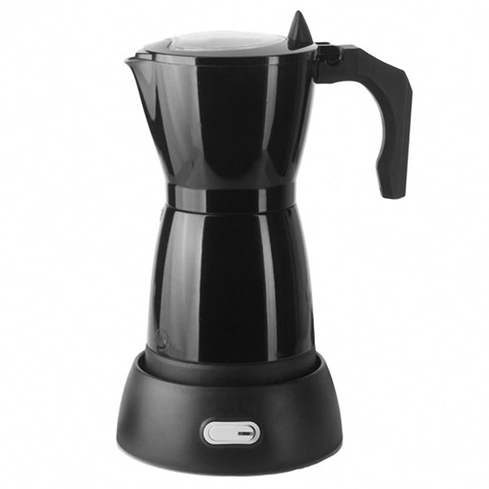 VGAGV Durable Electric Moka Pot - 300ML Large Capacity Espresso Coffee Maker for Home & Office, Fast Brewing Stainless Steel Coffee Machine, Perfect for Italian Coffee, Camping & Gifts (Black)