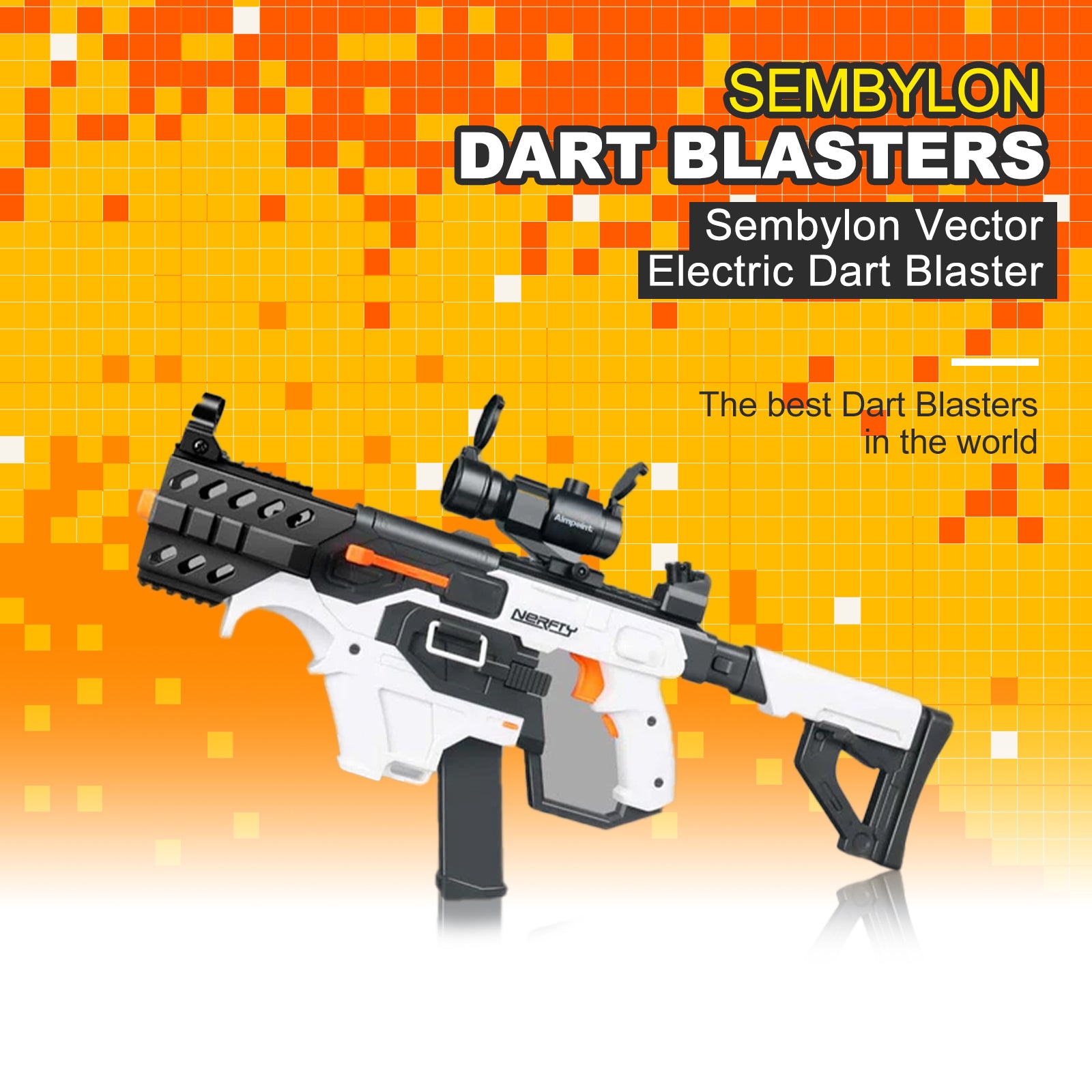 Sembylon Vector Electric Dart Blaster - High Performance Foam Dart Toy Gun for Outdoor & Indoor Nerf Battles, Team Games & Target Practice - Perfect for Kids, Teens & Adults