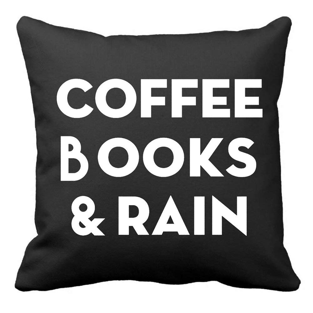 Acelive 20x20 Inch Inspirational Quote Throw Pillow Covers - Super Soft Coffee & Book Lover Home Decor Cushion Cover - Perfect for Living Room, Bedroom & Reading Nook