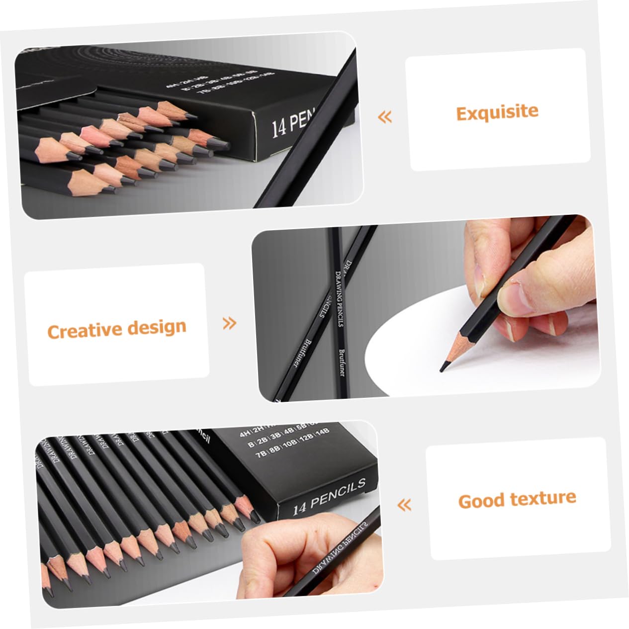 VILLCASE 28 Pcs Sketch Pencils Set - Professional Graphite Drawing Pencils for Artists, Sketching, Shading & Art Projects - Perfect for Beginners & Professionals - Ideal for Sketching, Portraits & Detailed Artwork