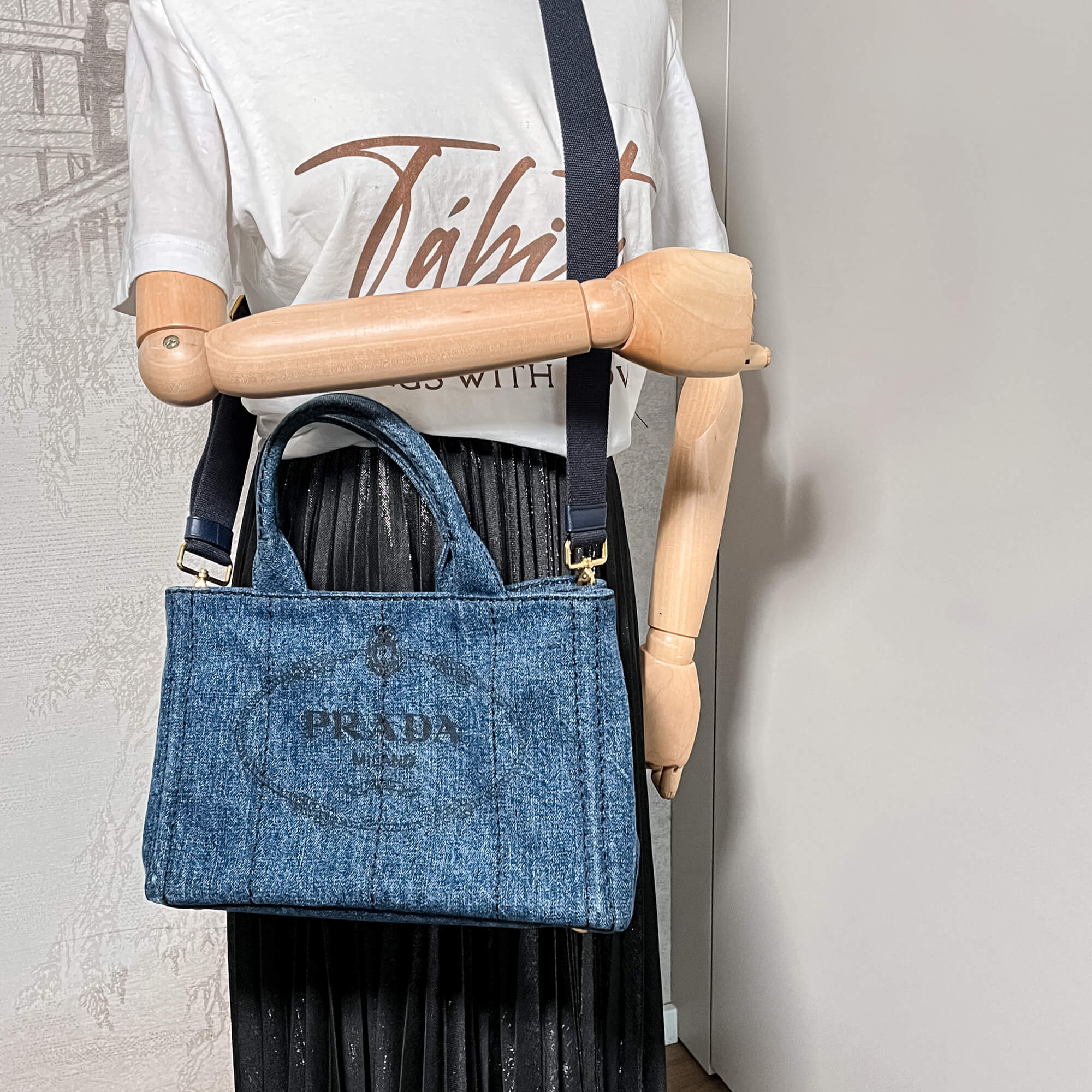 2-Way Denim Canvas Tote Bag for Women - Stylish Blue Reversible Shoulder Bag - Perfect for Shopping, Beach & Daily Use
