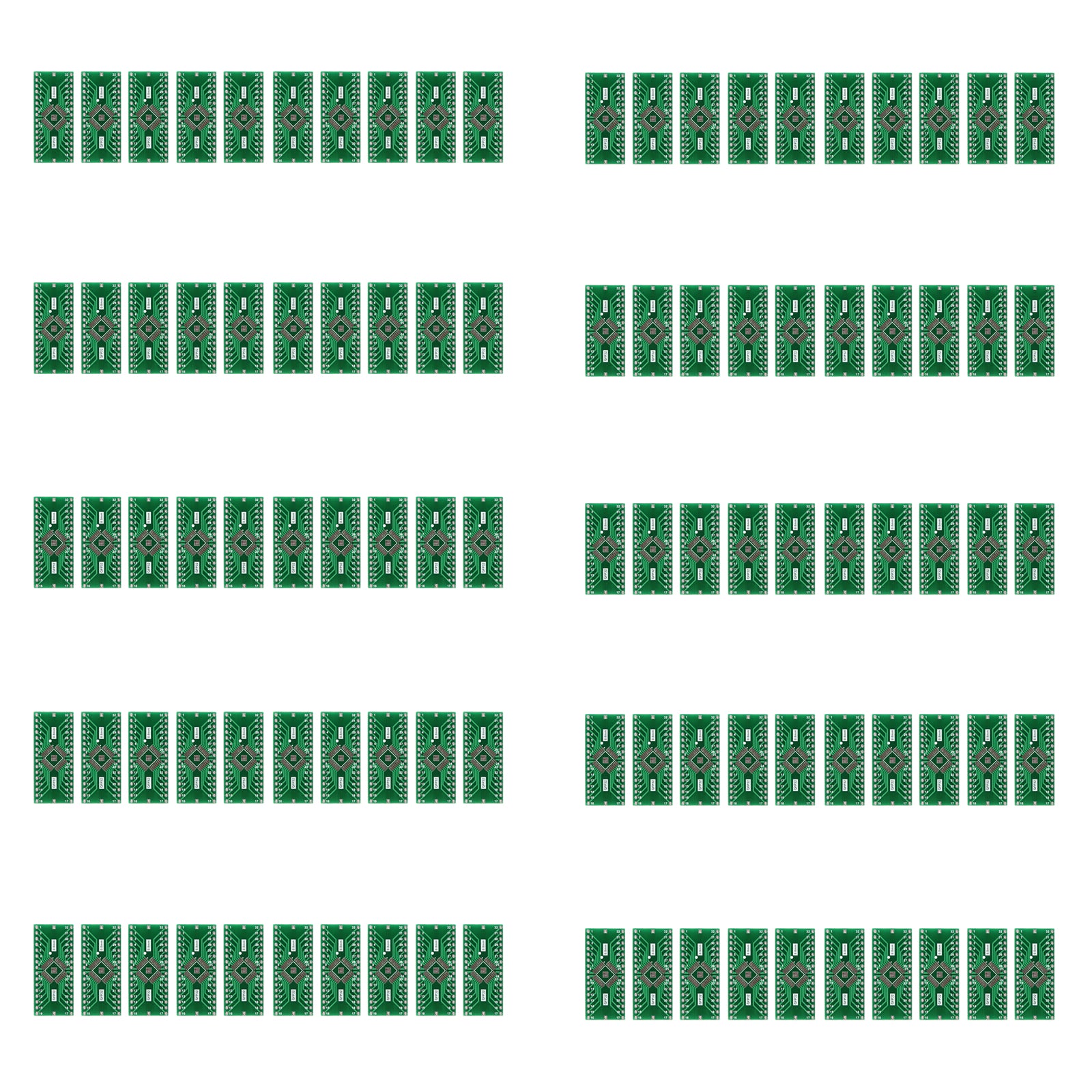 100Pcs QFP32 to DIP32 Adapter PCB Board Converter - TQFP LQFP EQFP 0.8mm Pitch IC Chip Programmer Adapter | Perfect for Microcontroller Programming & DIY Electronics Projects