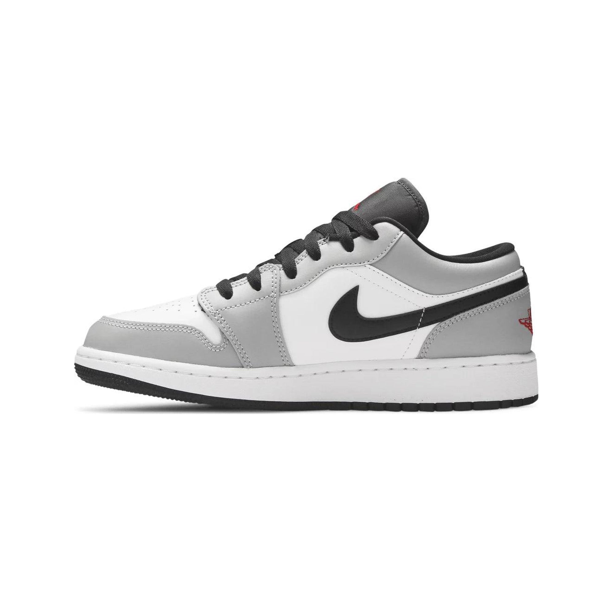 Air Jordan 1 Low 'Light Smoke Grey' GS Sneakers - Women's Basketball Shoes for Casual Wear & Street Style Fashion - Perfect for School, Gym, and Everyday Outfits