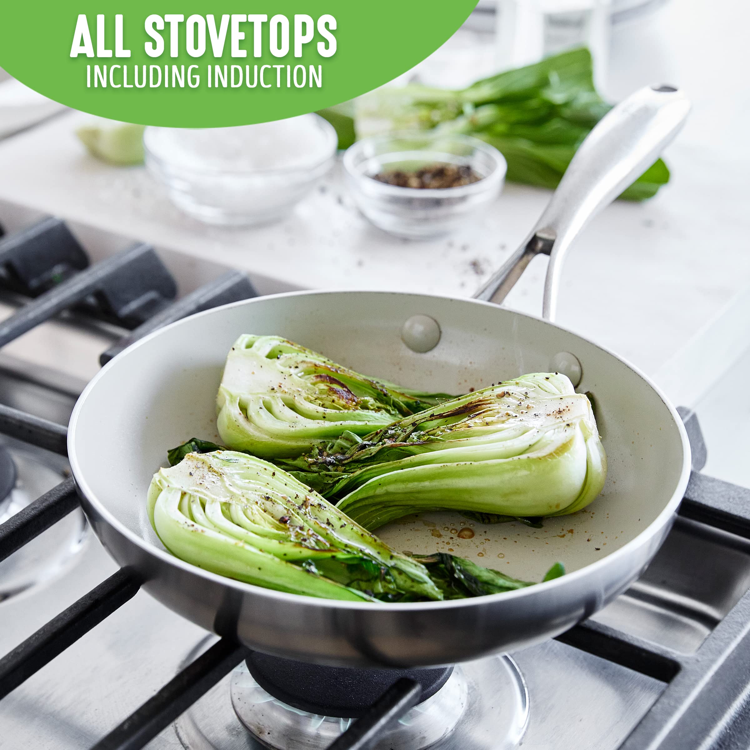 GreenLife Tri-Ply Stainless Steel Healthy Ceramic Nonstick 8