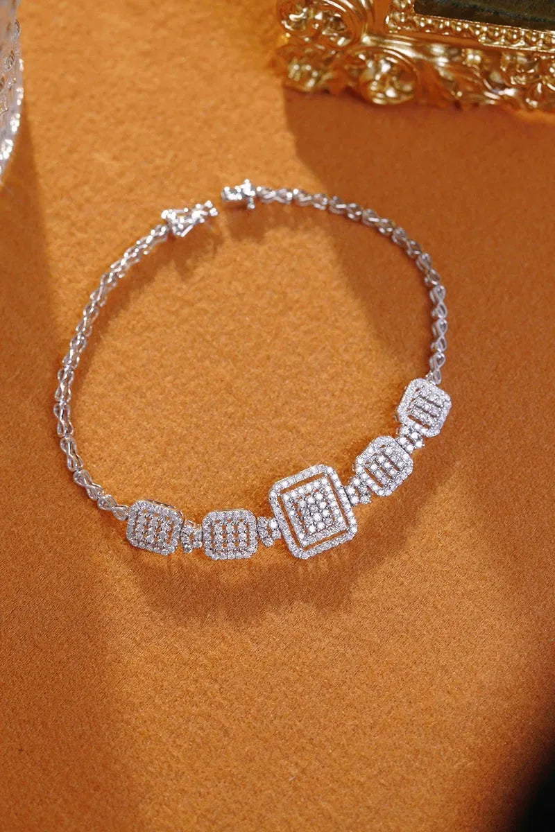 18K White Gold Diamond Bracelet for Women - 1.5 Carat Real Natural Diamonds, Luxury Wedding Jewelry, Elegant Style Gift for Anniversary, Engagement & Special Occasions