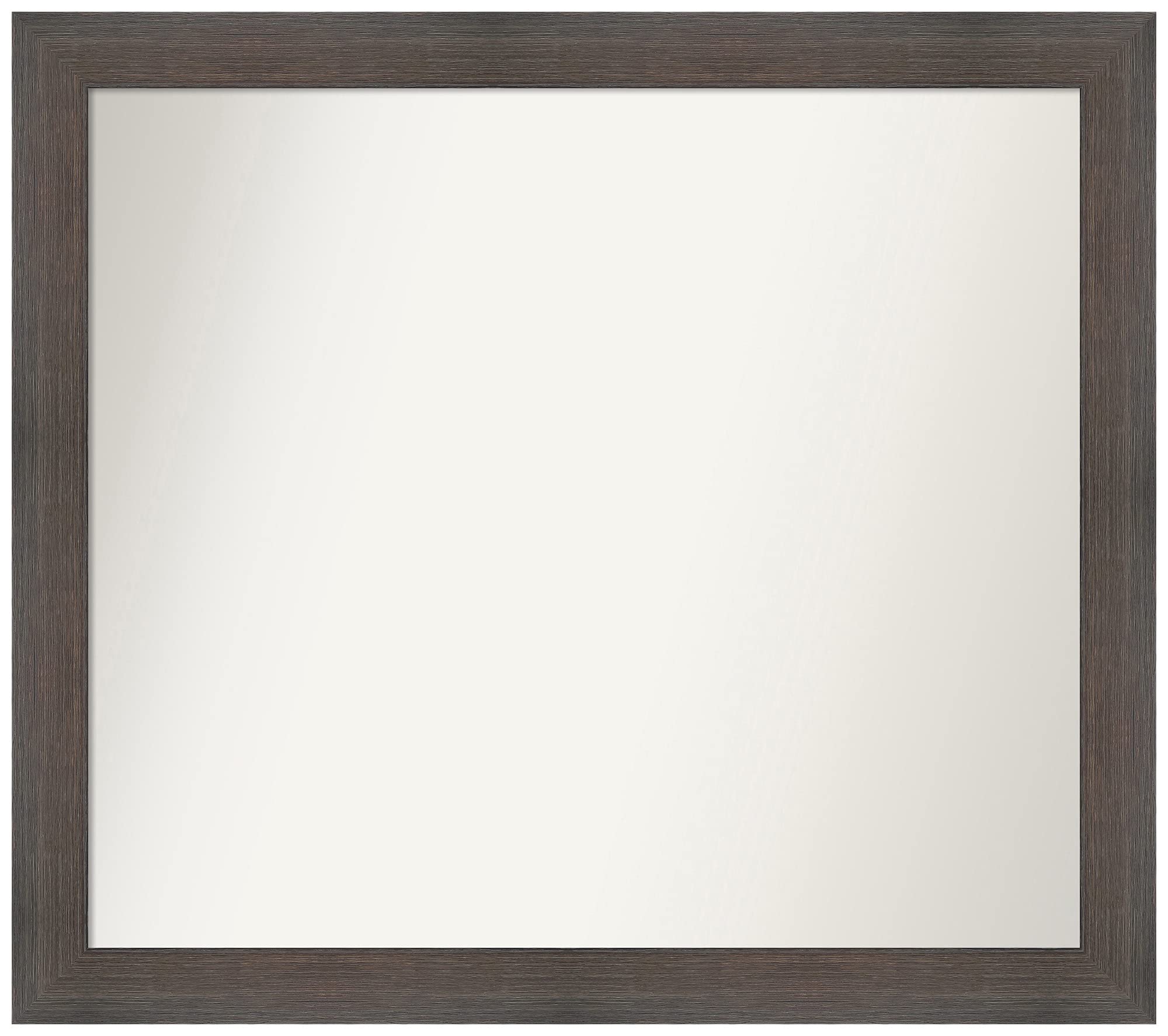Amanti Art Custom Wall Mirror 23x26 Inches - Solid Hardwood Chocolate Brown Frame - Non-Beveled Edge - Bathroom, Bedroom & Entryway Decor - Various Sizes Available