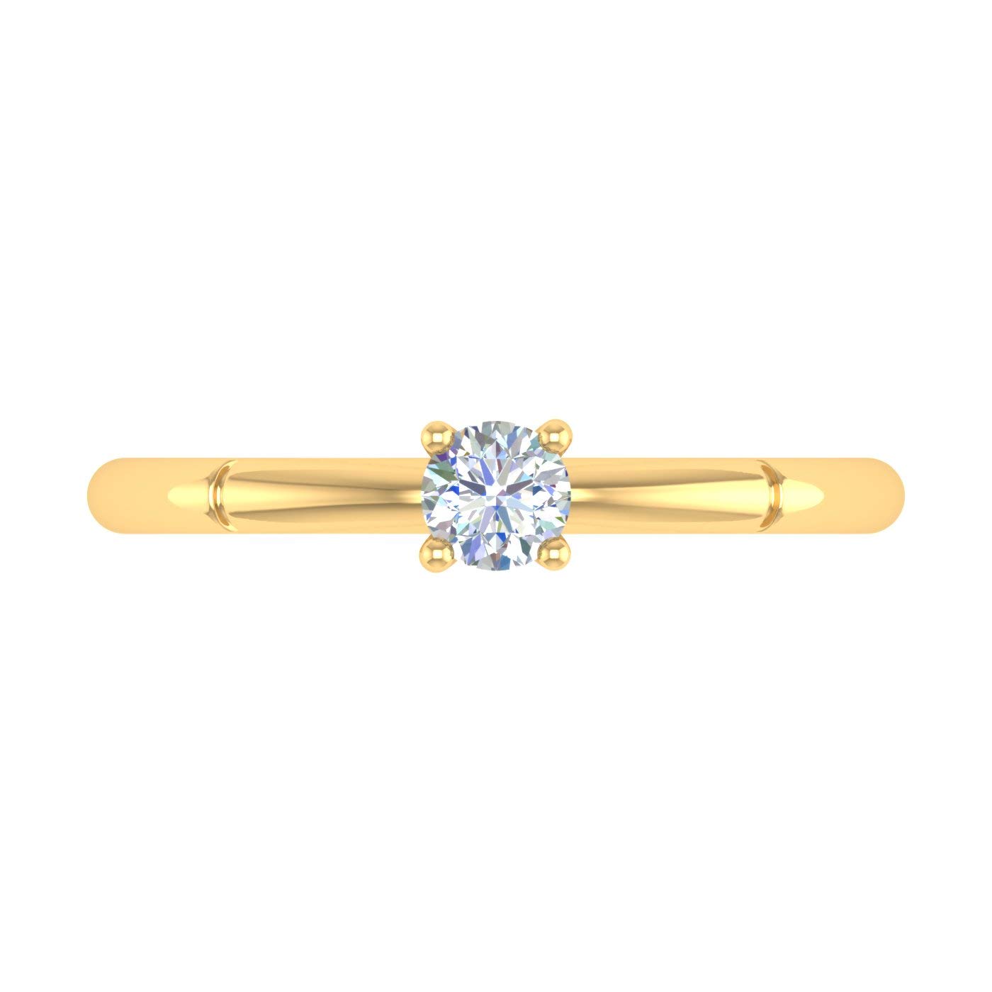 1/4 Carat 4-Prong Solitaire Diamond Engagement Ring in 14K Gold - Perfect for Proposals, Weddings & Anniversary Gifts
