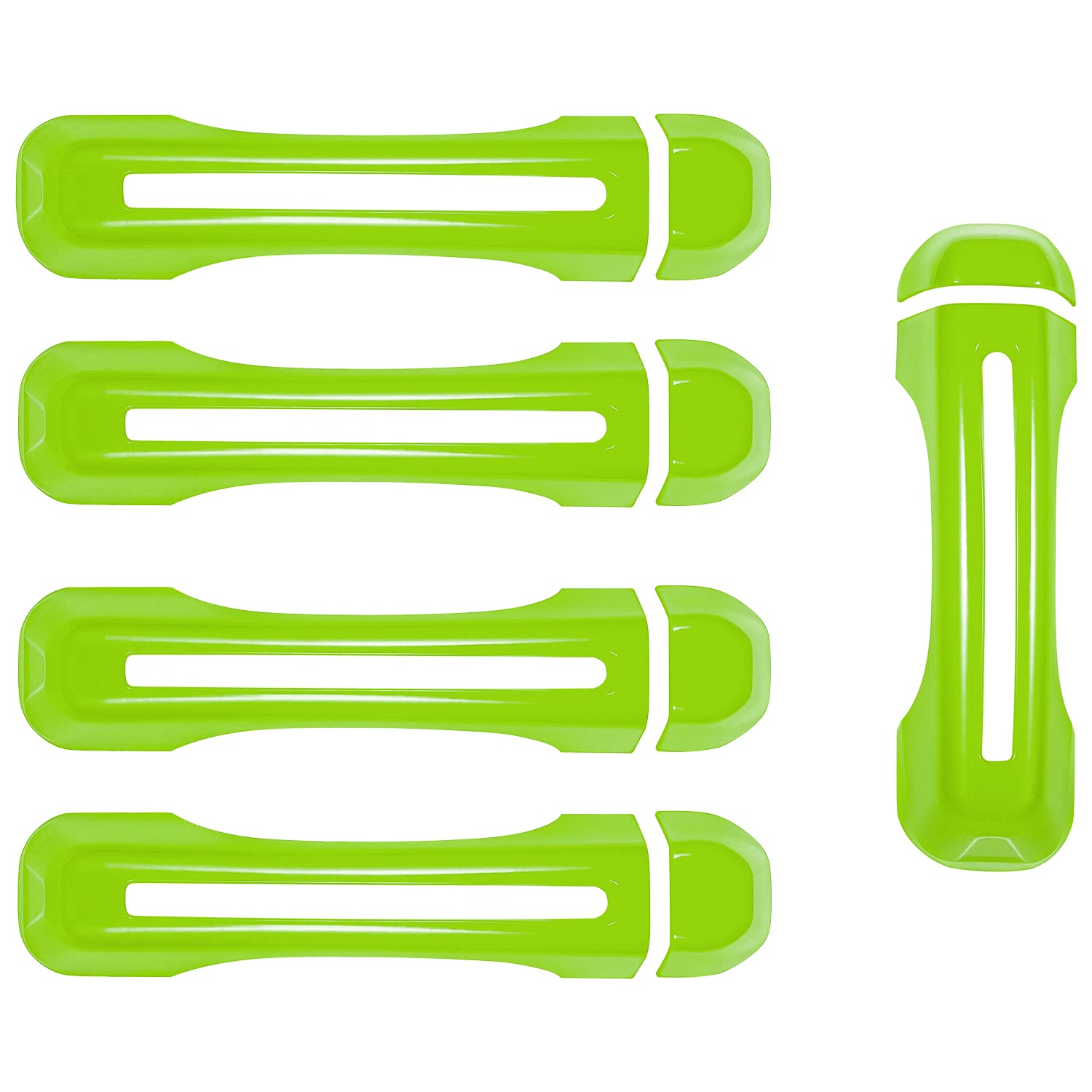 Jeep Wrangler Door Handle Covers 2018-2024 - 5PCS Green for JL/JLU/Gladiator - Off-Road Protection