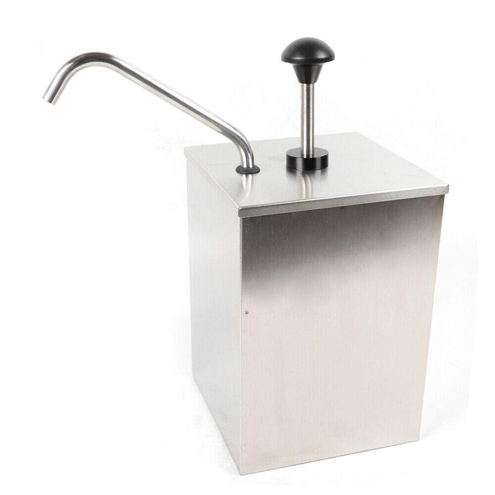 Stainless Steel Sauce Pump Dispenser with 4L Removable Tanks - Condiment Pump for Ketchup, BBQ Sauce, Salad Dressing, Jam & Seasoning - Perfect for Restaurants, Bars, Home Kitchens & Outdoor BBQs