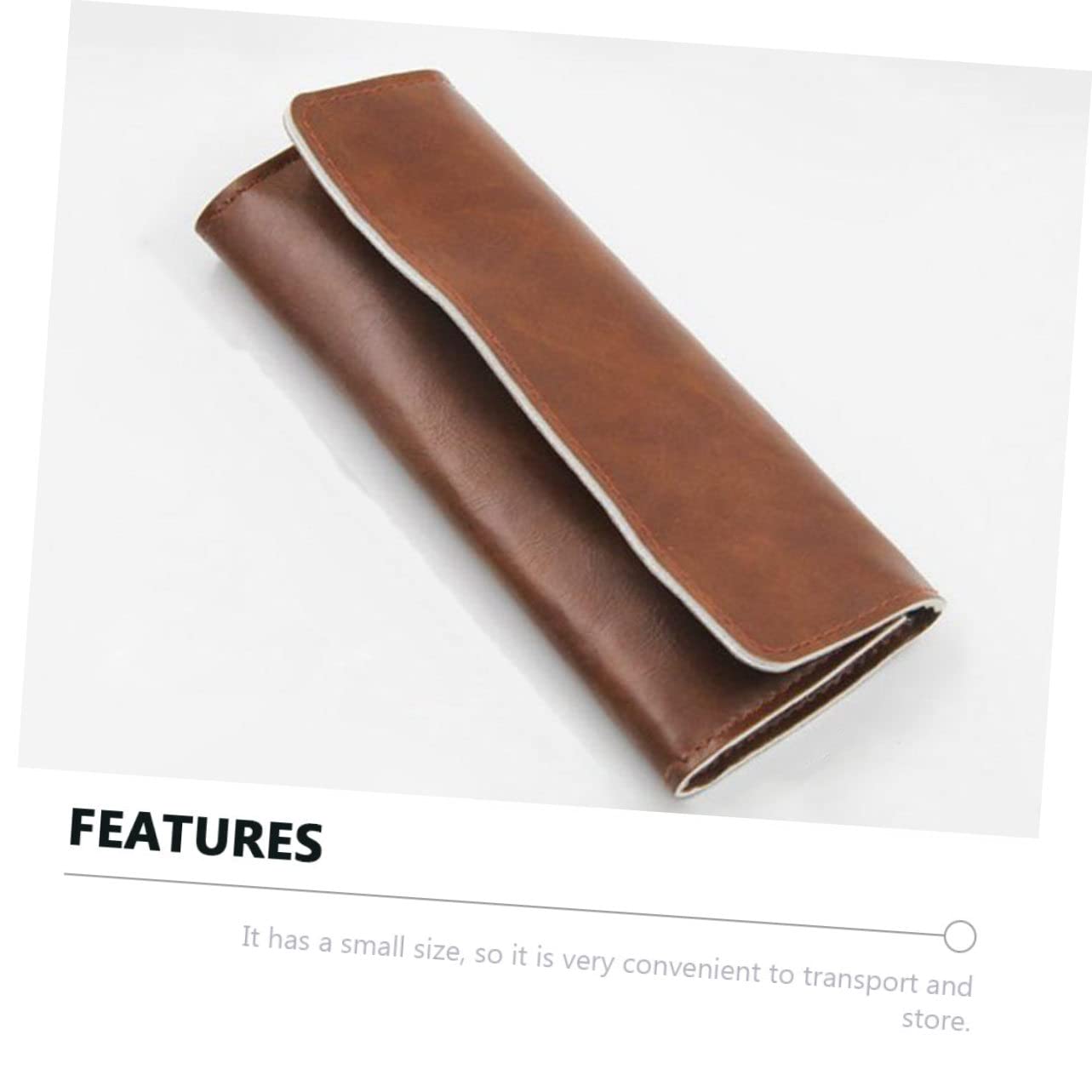 1pc Eyelash Extension Storage Bag - PU Brown Makeup Organizer for Tweezers & Lashes | Travel-Friendly Toiletry Case for Eyelash Artists & Beauty Professionals | Perfect for Salon, Home Use & On-the-Go Makeup Storage