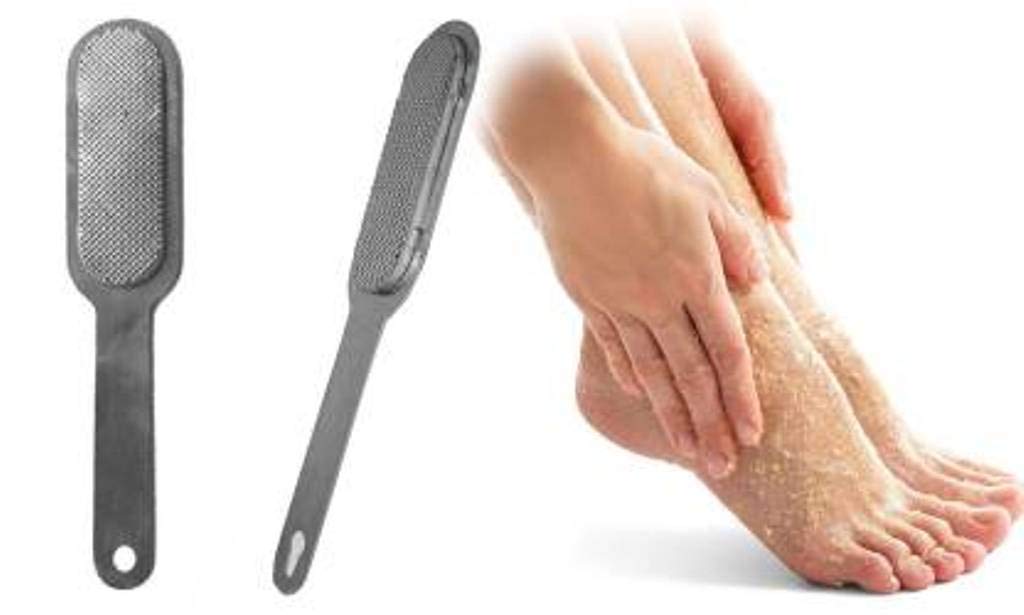 RNV Collection Dual-Sided Metal Foot File Scrubber - Callus & Dead Skin Remover - Professional Pedicure Tool (2-Pack) - Perfect for Home Spa & Salon Pedicures