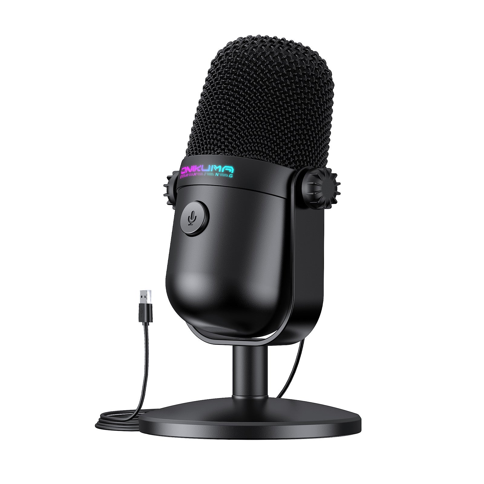 ONIKUMA M830 USB Condenser Gaming Microphone with Noise Cancellation - Mini USB Mic for PC, PS4, Streaming & Podcasting - Perfect for Gamers, YouTubers & Voice Chat