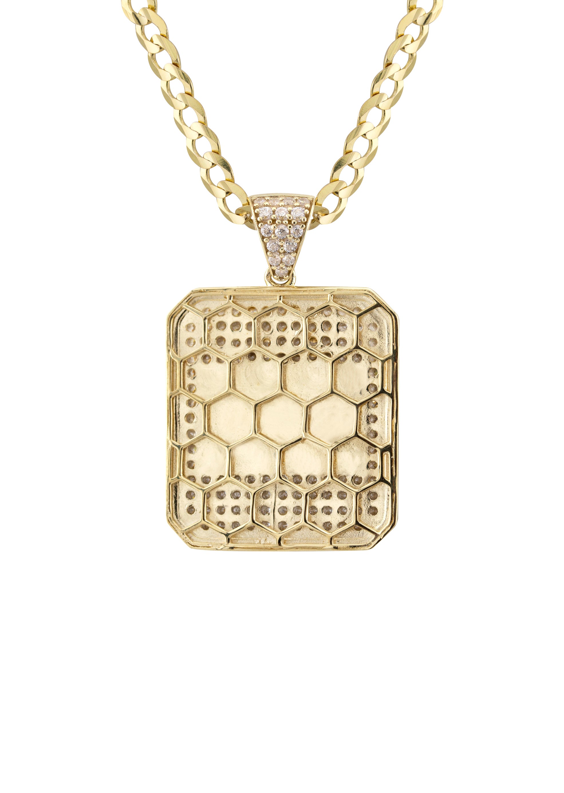 10K Yellow Gold South Africa Flag Necklace | 5-12 Grams | Perfect for Patriotic Gifts & National Pride Jewelry