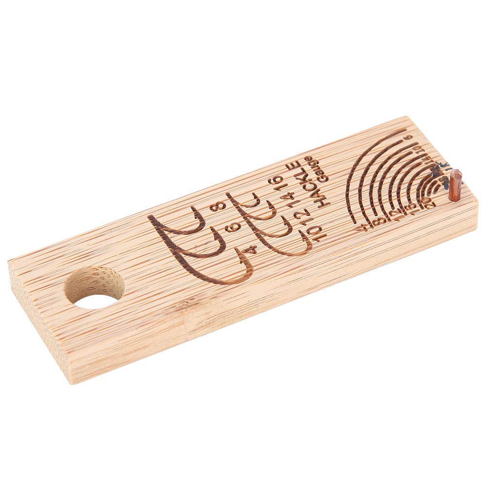 Premium Wooden Hook Ruler for Fishing - Accurate Fish Hook Size Measurement Tool | Ideal for Anglers, Fishing Enthusiasts & Tackle Box Organization | Perfect for Freshwater & Saltwater Fishing Trips