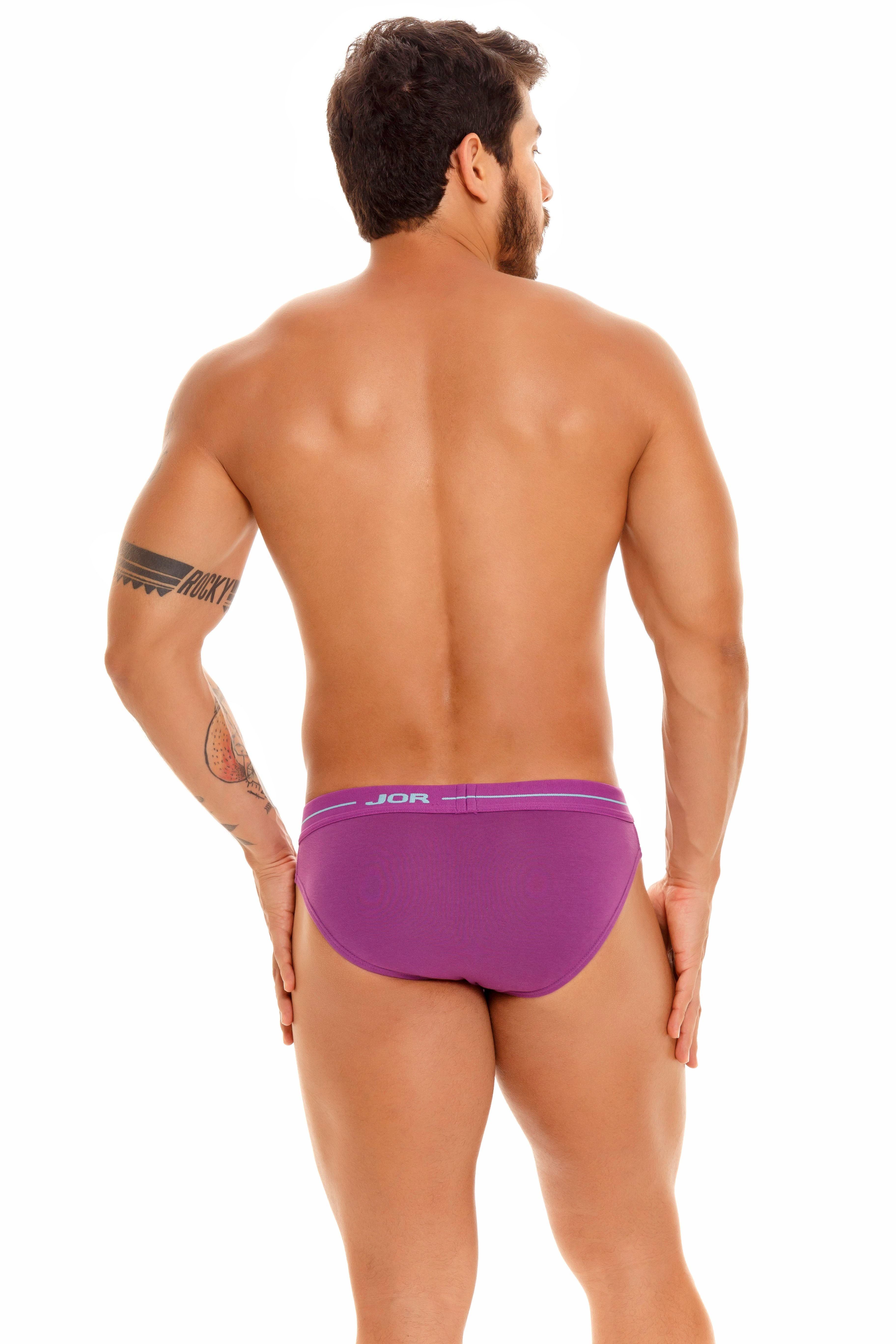 JOR Women's Cotton Bikini Briefs - Soft Comfortable Underwear in Purple for Daily Wear, Sleep & Lounge