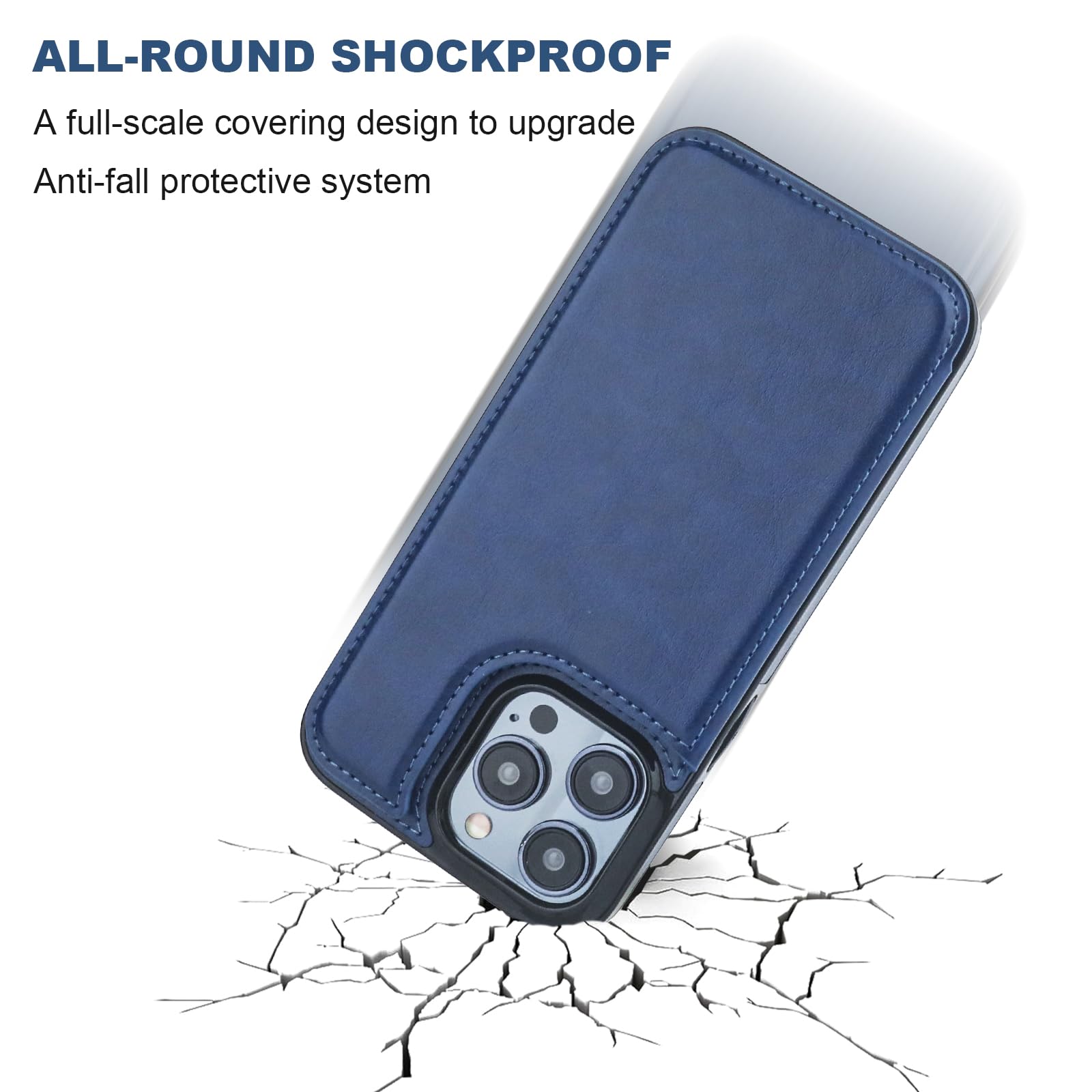 Premium PU Leather iPhone 15 Pro Max Wallet Case (6.7