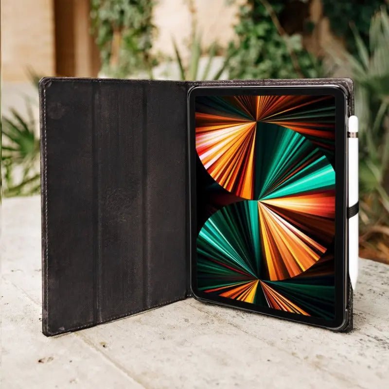 Premium Genuine Leather iPad Case - Slim Protective Cover for iPad Pro/Air/Mini - Perfect for Work, Travel & Everyday Use