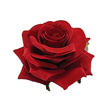 ZALYA 2 Pack Red Rose Flower Hair Clips for Women & Girls - Elegant Hair Accessories for Weddings, Parties & Everyday Wear