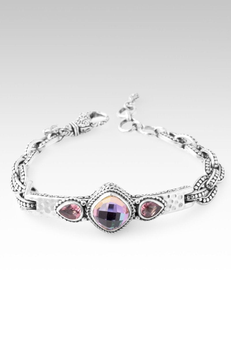 Faithful Devotion Bracelet - Northern Lights Sky Mystic Quartz & Pale Plum Mystic Topaz - Spiritual Jewelry for Meditation, Yoga & Everyday Wear
