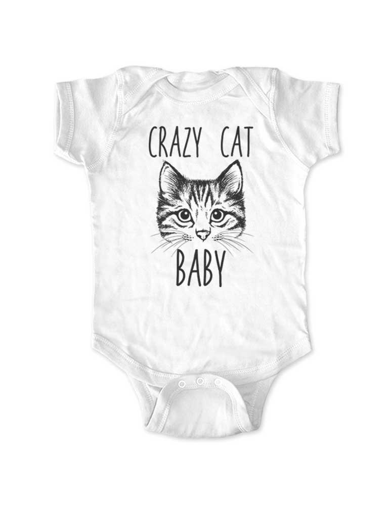 Funny Cat Meow Baby Bodysuit - Cute Crazy Cat Lover Onesie for Infants & Toddlers - Perfect for Playtime, Photo Shoots & Cat-Themed Parties